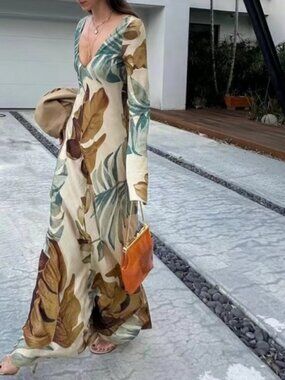 Peony Memento Botanical Maxi Dress